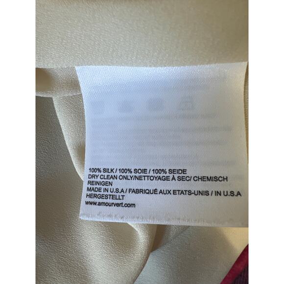 Amour Vert Silk Dress XS Floral Print Sleeveless Fit & Flare Eco-Friendly Women - Picture 4 of 4